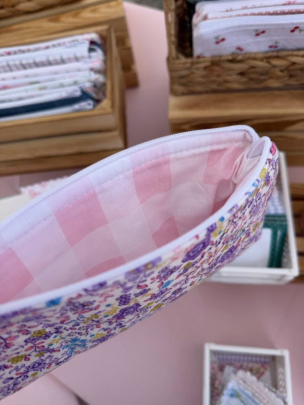 Purple Floral Pencil case