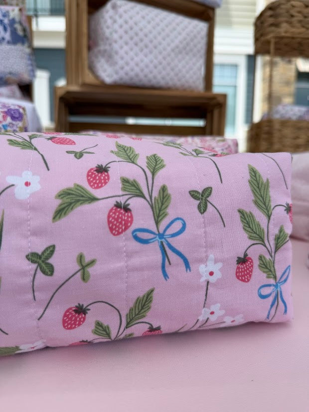 Strawberry Garden Makeup Bags