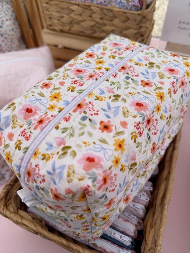 Bright Floral Makeup Bags