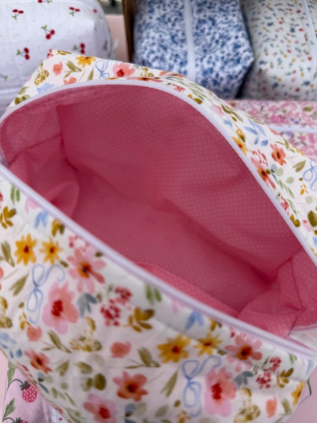Bright Floral Makeup Bags